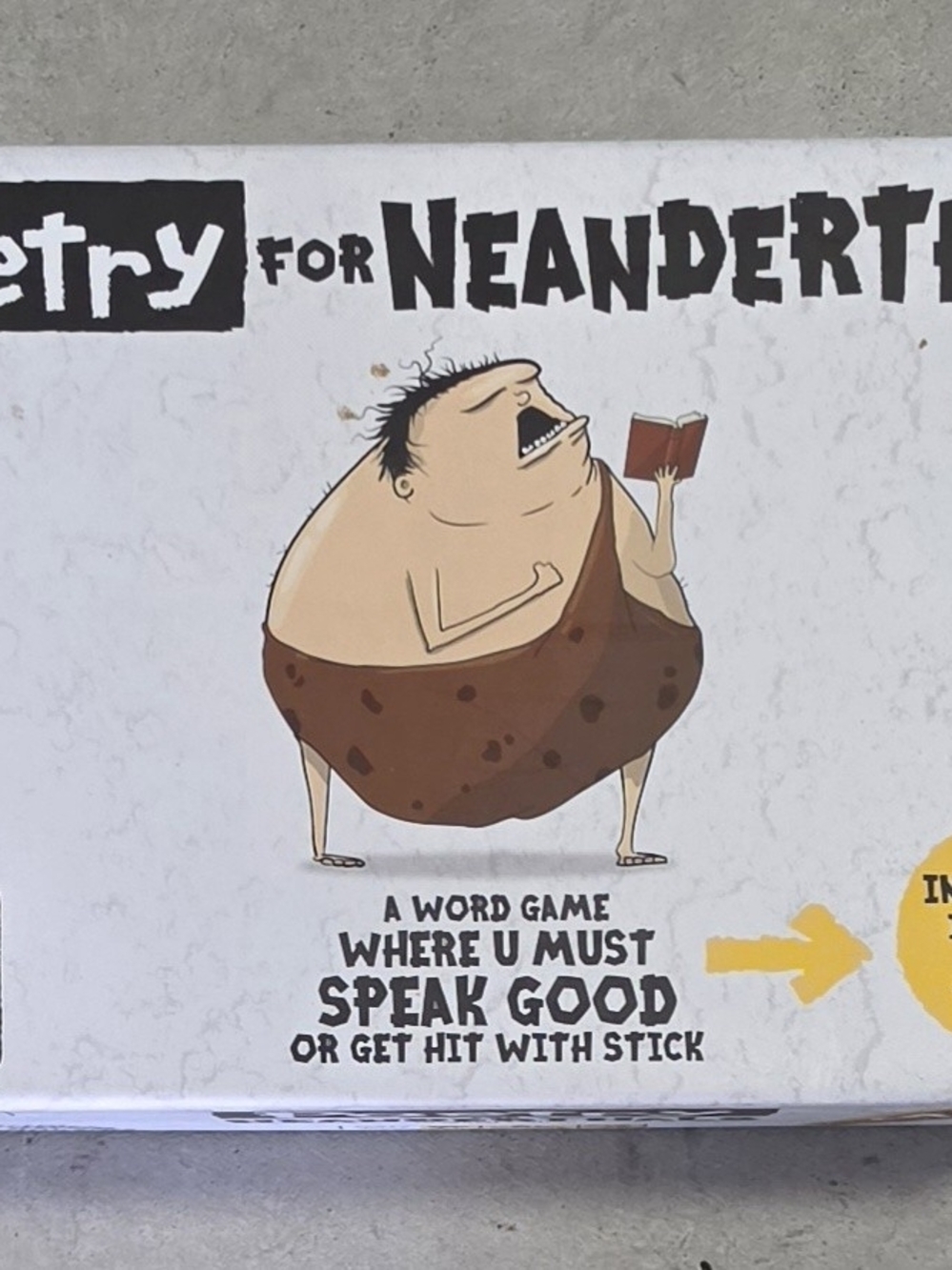 Poetry For Neanderthals Board Game
